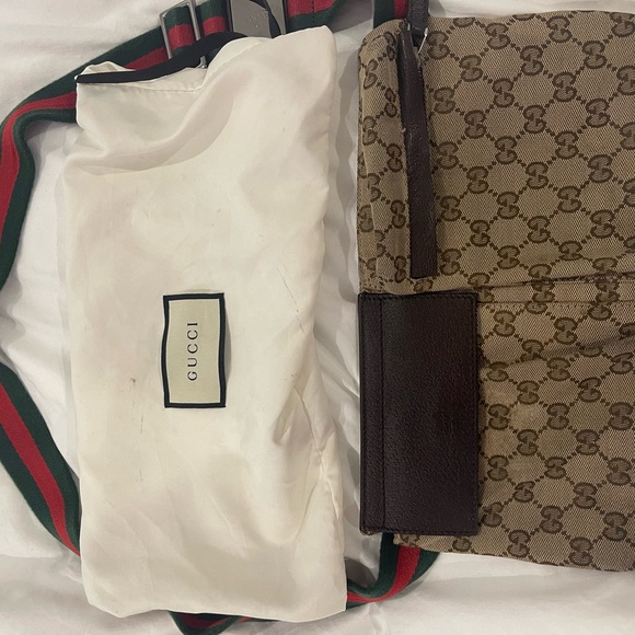 Gucci Brown Monogram Crossbody Bag